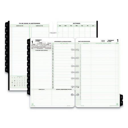 Day-Timer Reference Dated Two-Page-per-Day Organizer Refill, 8 1/2 x 5 1/2, 2021 92800
